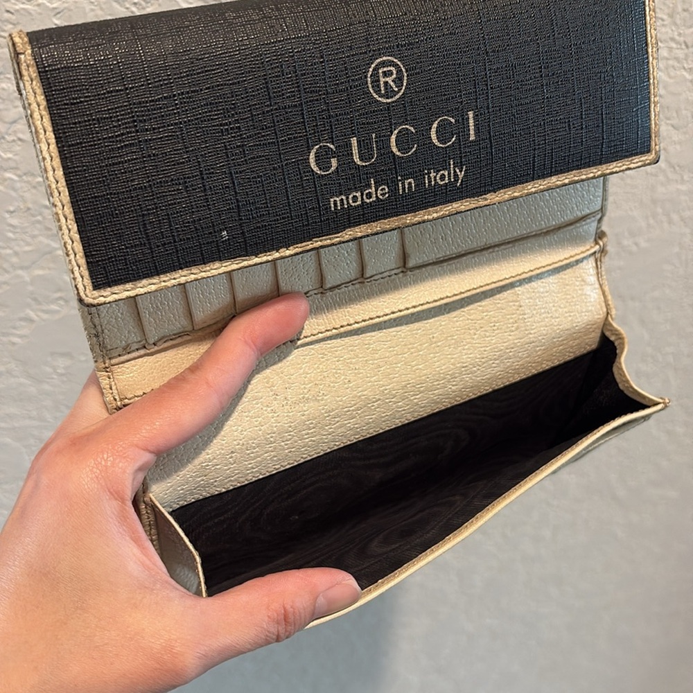 Gucci Trifold Long Snap Wallet Black - Picture 12 of 14
